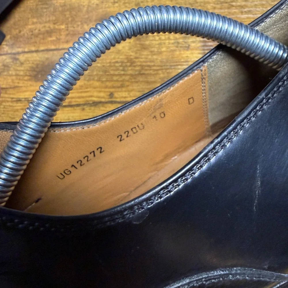 Johnston & Murphy Aristocraft 2200 Black Leather Cap Toe Oxford Mens 10 D
